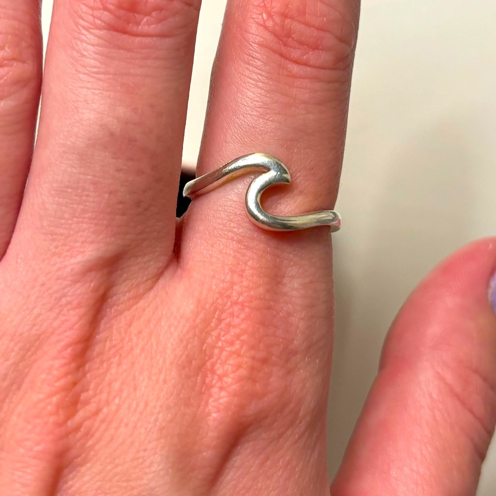Sterling Silver Beach Wave Ring
